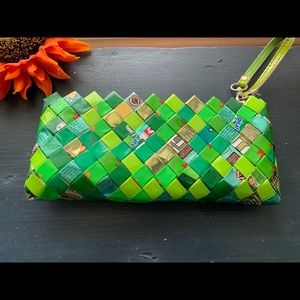 Nahui Ollin candy wrapper clutch